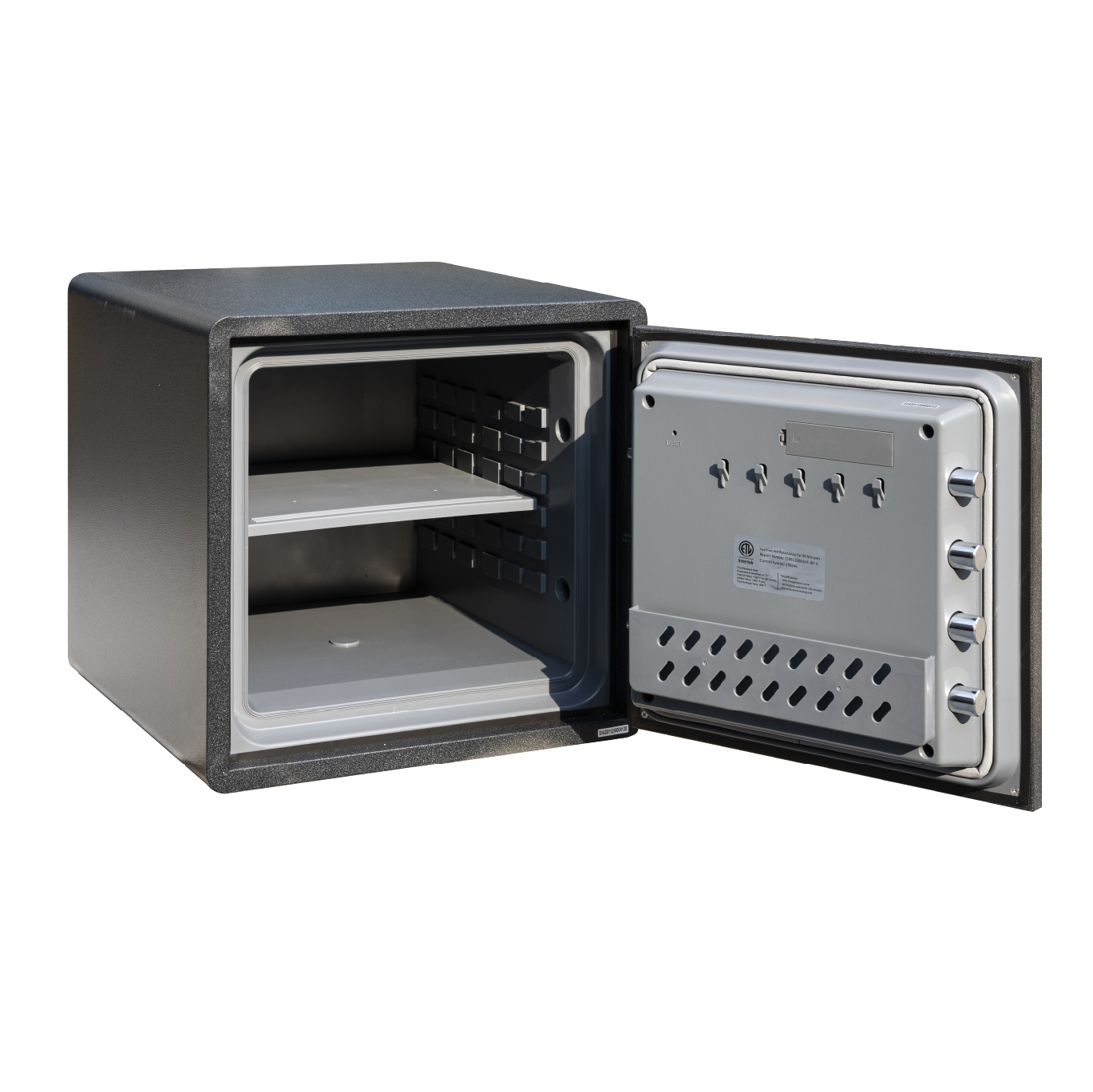 Lock Well Fire Safe, Digital Lock, 1 Removable Shelf, Black/Silver Color, SWF1818E